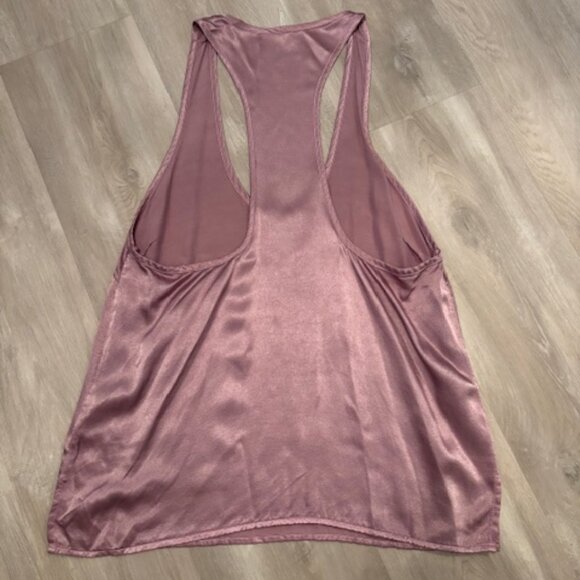 YFB Young Fabulous & Broke Sage Satin Tank Top size medium - Picture 3 of 5